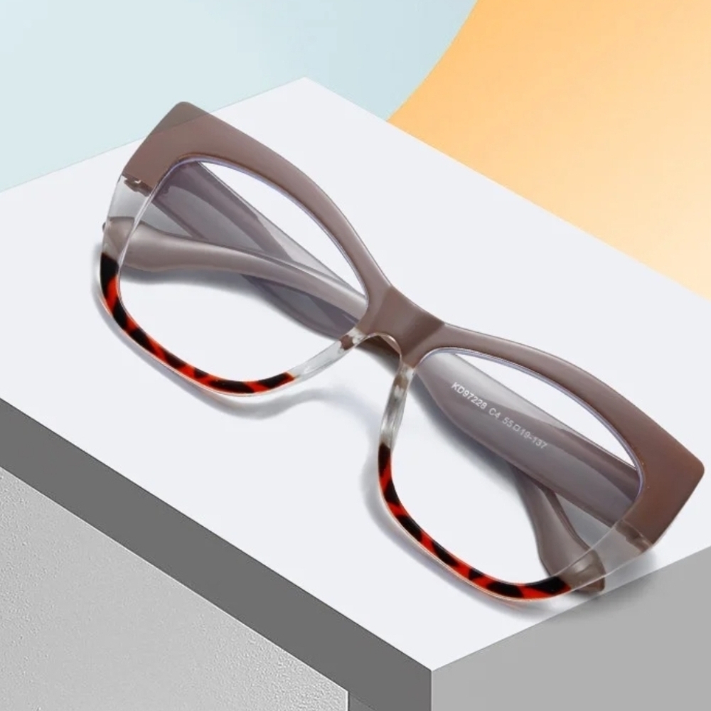 Stylish Khaki Anti-blue Light glasses